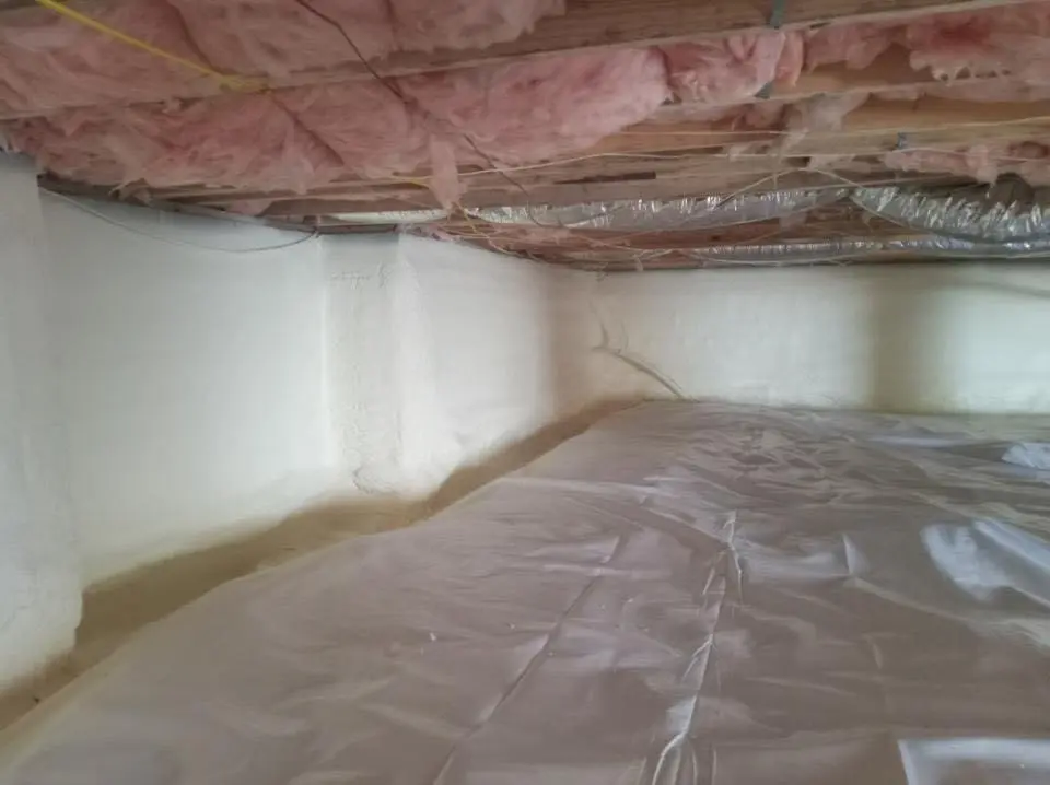 Crawl space encapsulation with closed-cell spray foam for Attic Insulation in Walworth